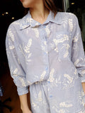 Camicia righe applicazione fiori Souvenir