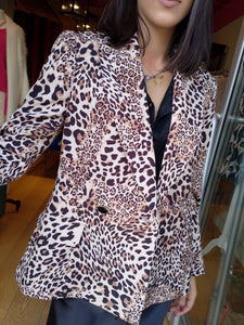 Blazer doppiopetto leopardato