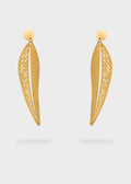 Orecchini pendenti foglia oro