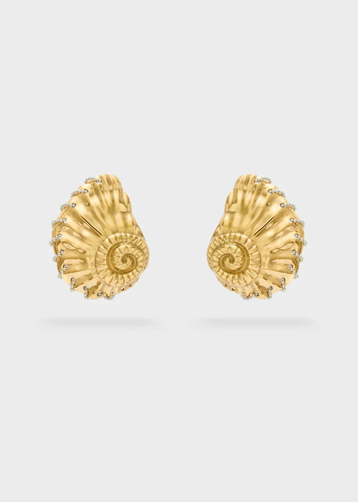 Orecchini SHELL over oro