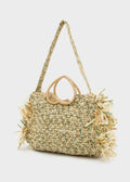 Borsa MILOS manico cuore + frange oro