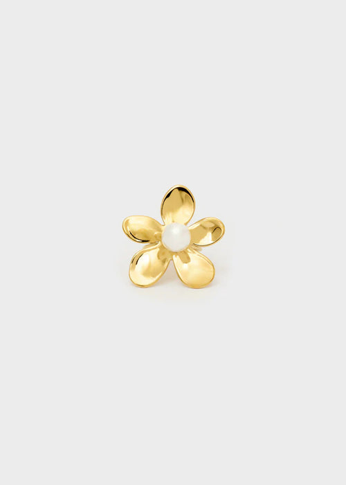 Anello blossom con perla oro