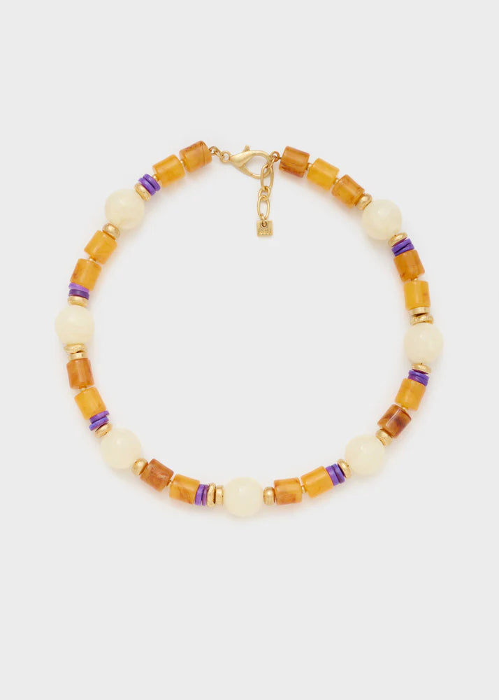 Collana Clio in resina con sfere