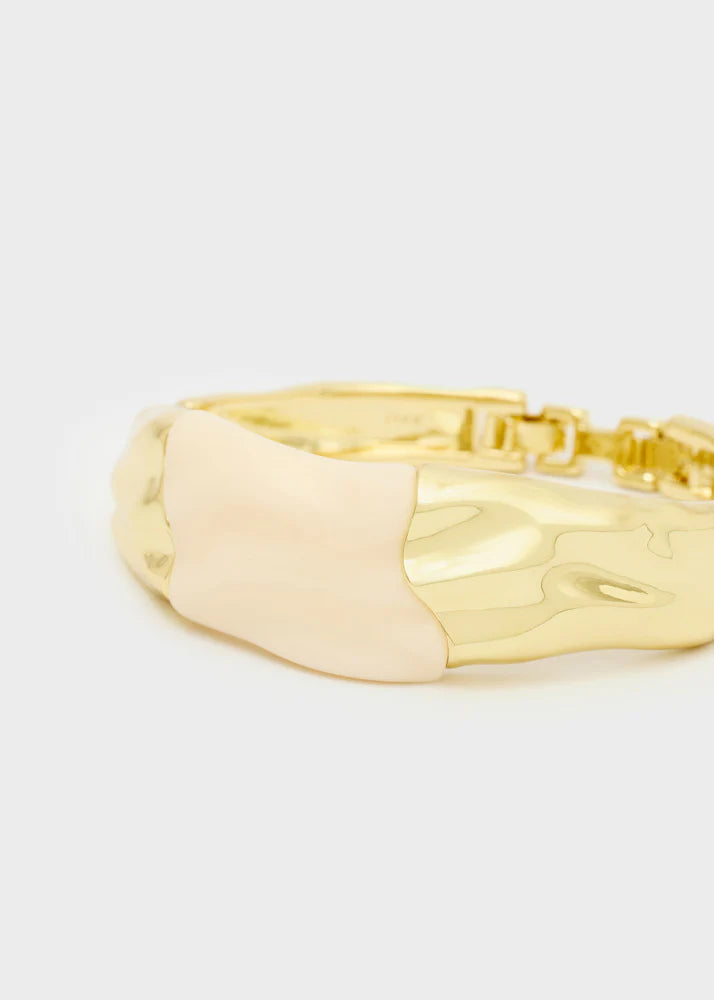 Bracciale SAND in resina offwhite/oro