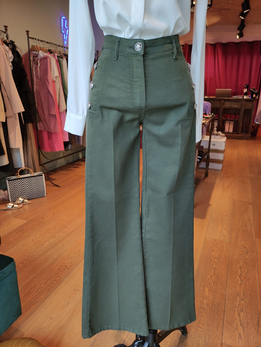 Pantalone palazzo bottoni